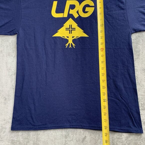 Lifted Research Group Shirt Mens Large Blue LRG Tree Graphic Tee Stacked Logo - Picture 2 of 8